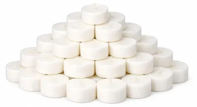 Image de C-lights : Bougies chauffe-plat naturelles - 100 pièces - Végétales - Durée : 6 heures - 100% cire végétale et mèche en coton écologique