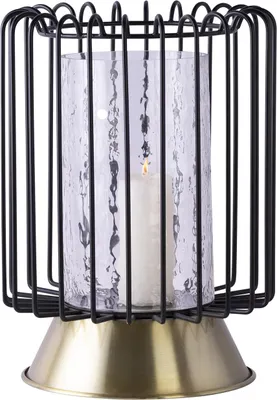 Produktbild von Kerzenständer Malibu 200 Schwarz / Gold