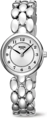 Productafbeelding van Boccia dameshorloge, model 3378-01, titanium, wit