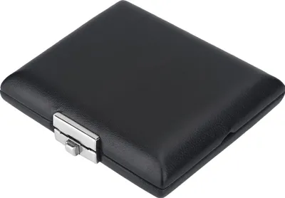 Produktbild von Kunstlederhülle Schwarze Fagottrohr-Aufbewahrungsbox mit Fächern für 3 Rohre