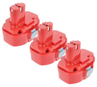 Produktbild von vhbw 3x Akku kompatibel mit Makita SC190DWDE, UB181DZ, UB181D Werkzeug (3000 mAh, NiMH, 18 V)
