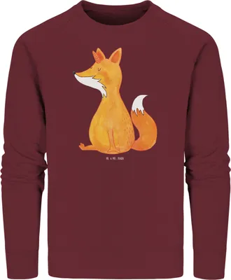 Produktbild von Mr. & Mrs. Panda Baumwoll Pullover Einhorn Wunsch Größe S - Burgundy - Geschenk, Einhörner, Sweater, Fuchshörnchen, Füchse, Pulli, Fuchs, Sweatshirt, Unicorn, Unicorns