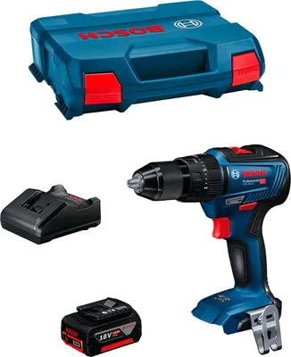Image de Perceuse-visseuse à percussion BOSCH GSB 18V-55 (1 x 4,0 Ah + GAL18V-20 + L-Case)