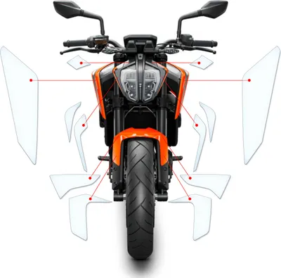 Produktbild von Lackschutzfolie Steinschlagschutz passend für KTM Duke 790 2018+