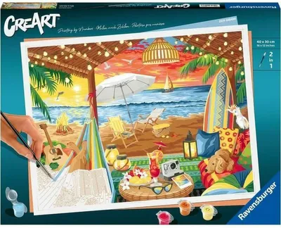 Image de Ravensburger CreArt - Peinture par numéros 20276 - Cozy Cabana - à partir de 14 ans