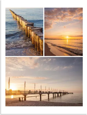 Produktbild von ARTland Wandbild Alu für Innen & Outdoor Träume vom Meer: Sonnenuntergang Zingst Größe: 30x40 cm
