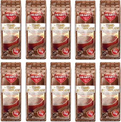 Produktbild von HEARTS Trinkschokolade 10 x 1kg Vorratspackung Schokoladengeschmack