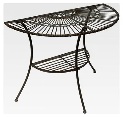 Produktbild von Halbrunder Wandtisch Malega Beistelltisch aus Metall 100 cm