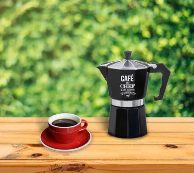 Image de Machine à expresso 6 tasses, café, acier inoxydable, compacte