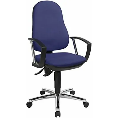 Produktbild von Topstar Bürostuhl Support® P Deluxe, 8179AG26 blau, chrom Stoff