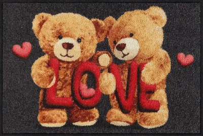 Produktbild von Salonloewe LOVE TEDDYS Fußmatte Wohnmatte 50 x 75 cm