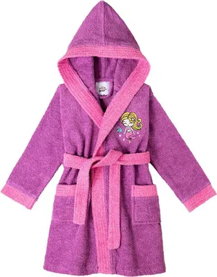 Immagine prodotto di Accappatoio per bambini color lilla 100% cotone - Taglia: 6-8 anni - OEKO-TEX