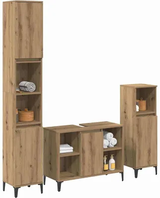 Obrázek produktu pro vidaXL Sada koupelnového nábytku, 3 kusy, Imitace "Artisan" (dub), rozměry 30 x 30 x 190 cm