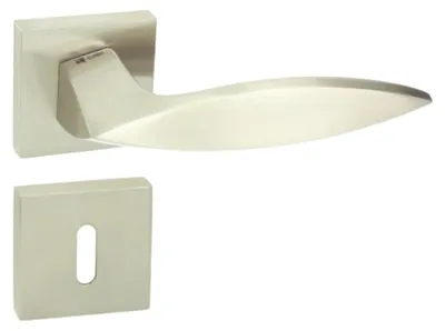 Produktbild von DOMINO Türgriff-Garnitur QUEZO-QR BB-Buntbart Nickel