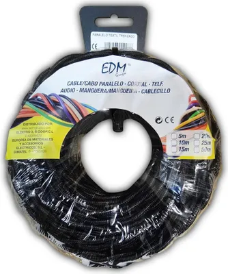 Produktbild von Textilgeflecht parallel 2x1,5mm schwarz 25mts