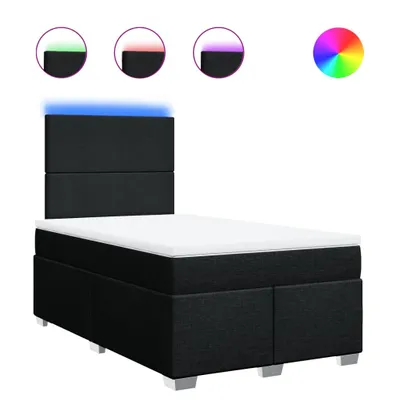Produktbild von Boxspringbett mit Matratze Schwarz 120x190 cm Stoff