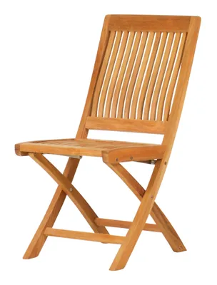 Produktbild von Teakholz Klappstuhl Vitello klappbar aus massivem Teak robuster Gartenstuhl wetterfester Balkonstuhl mit Klappfunktion