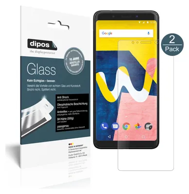 Produktbild von 2x Schutzfolie für Wiko View Lite matt - Anti-Shock 9H Folie dipos Glass