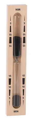Produktbild von eliga Sanduhr 15 Minuten Timer mit schwarzem Sand stilvolles Design