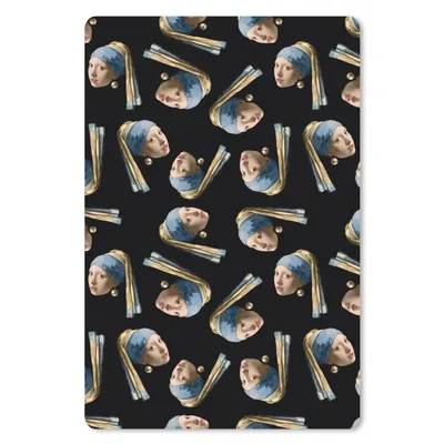 Produktbild von MuchoWow® Mauspad Mousepad Muster - Mädchen mit Perlenohrring - Vermeer 40x60 cm - Mousepads - Maus Mat - Pad - Mausunterlage - Schreibtisch Accesoire