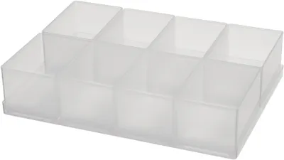 Produktbild von raaco Einteilungsset 8tlg. transparent Breite 55 x Tiefe 79 x Höhe 47mm für Art. -Nr.871325-871332 - 109888