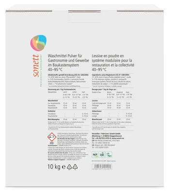 Produktbild von Sonett Waschmittel Pulver für Gastronomie und Gewerbe 10 kg