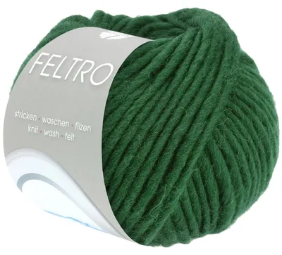 Produktbild von Lana Grossa FELTRO UNI 50 g modernes Filzgarn 50 m Farbe 111 - Flaschengrün