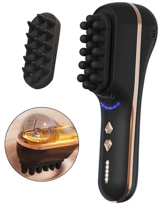 Produktbild von Elektrische Kopfhaut Massagebürste mit 5 Stufen, sanfte Massage für Kopf Nacken und Schultern, leise und tragbar