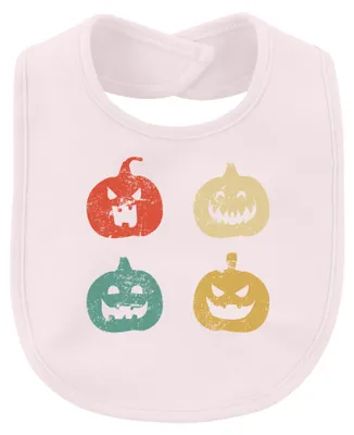 Obrázek produktu pro Halloween, dýně, vintage, retro, grunge, dýně, dětská zástěrka, růžová