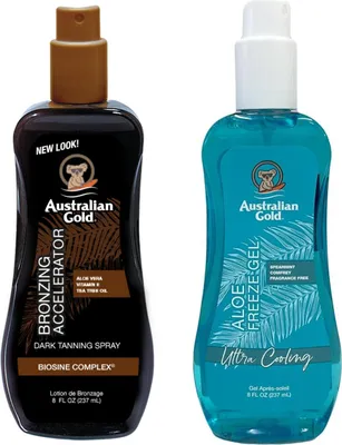 Image de Spray de bronzage doré australien + gel gel d'aloès