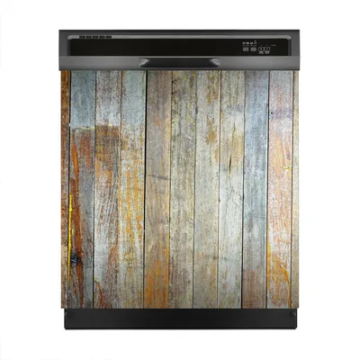 Produktbild von Aufkleber sticker 60x60 cm Dekorative folie Spülmaschine - Dunkle Holz