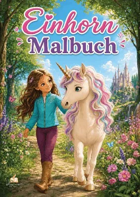 Produktbild von Einhorn Malbuch für Mädchen von 6-8 Jahren mit 50 zauberhaften Ausmalbildern