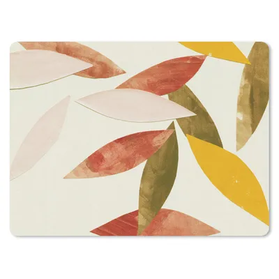 Produktbild von MuchoWow® Mauspad Mousepad Blätter - Pflanzen - Farben - Pastell 23x19 cm - Mousepads - Maus Mat - Pad - Mausunterlage - Schreibtischunterlage - Mauspad