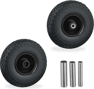 Produktbild von 2er-Set Räder für Sackkarre 3.00-4 Vollgummi