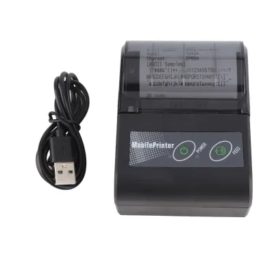 Obrázok produktu pre Tlačiareň účteniek Bluetooth, automatické zapnutie/vypnutie, bezdrôtová mini tlačiareň lístkov pre maloobchodný predaj v reštauráciách