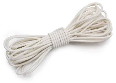 Produktbild von Elastische Schnur - Rundgummiband 2,5 mm - Shock Cord - Gummiseil für Kleidung - Nähen und Basteln - Länge 5,5 m - Beige (Beige801)
