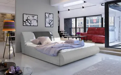 Zdjęcie produktu dla Luksusowe łóżko do sypialni tapicerowane 180x200cm podwójne łóżka hotelowe tekstylne
