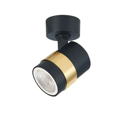 Immagine prodotto di Applique Anillo nero e oro 1xGU10x40W in metallo, dimensioni: 6x6x12,7 cm, IP20, Light Prestige