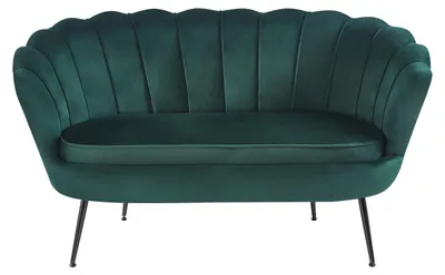 Obrázek produktu pro Elegantní dvoumístná pohovka IGLIKA - zelená / černé nožky