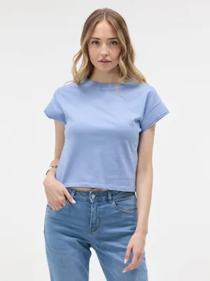 Produktbild von Orsay Blaues Damen-T-Shirt mit kurzen Ärmeln XS
