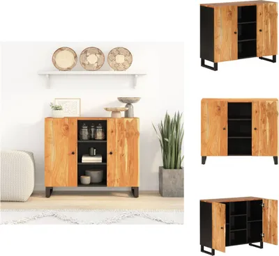 Obrázek produktu pro vidaXL Příborník se 2 dvířky 90x33x75 cm z masivního dřeva akácie - Příborníky