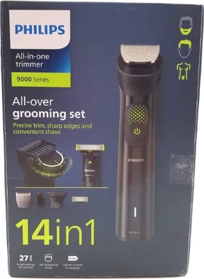 Obrázek produktu pro Philips MG9550/15, Šedá, 0,2 mm, 2 cm, 0,2 mm, Bradka, Ucho, Obličej, Knír, Nos, Baterie