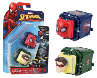 Zdjęcie produktu dla Marvel Spider-Man Battle Cube - zestaw bitewny Dr Octopus kontra świecący Spiderman 2 szt