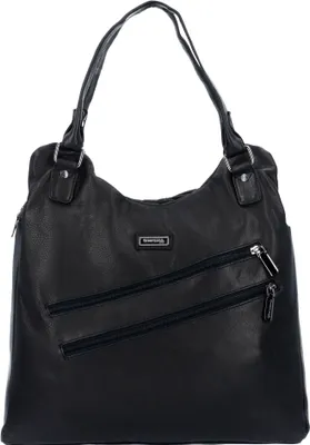 Produktbild von Greenland Nature Black Nappa Schultertasche Leder 38 cm