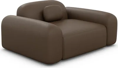 Produktbild von Echtleder Sessel Nuvia Dunkelbraun