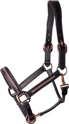 Image de Harry's Horse Metallic Leather Licol noir poney noir poney