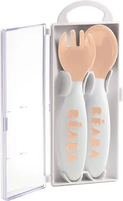 Produktbild von Beaba Ergonomisches Besteckset 2. Altersstufe - Altrosa; 913400