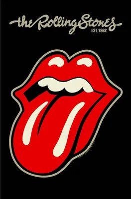 Image de The Rolling Stones - Poster, langue, tissu RO3716 (taille unique) (Noir/Rouge)