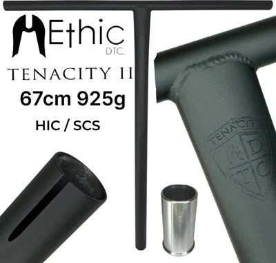 Produktbild von Ethic DTC Tenacity V2 Stunt Scooter Bar HIC/SCS Schwarz Matt 67cm