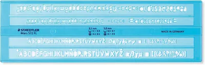 Productafbeelding van STAEDTLER Mars 572 FL letterschablonen - 3,5 & 5 mm - Transparant